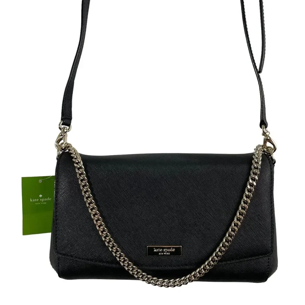 Kate Spade Greer Laurel Way Crossbody Shoulder Bag With Stacy Wallet Set Black